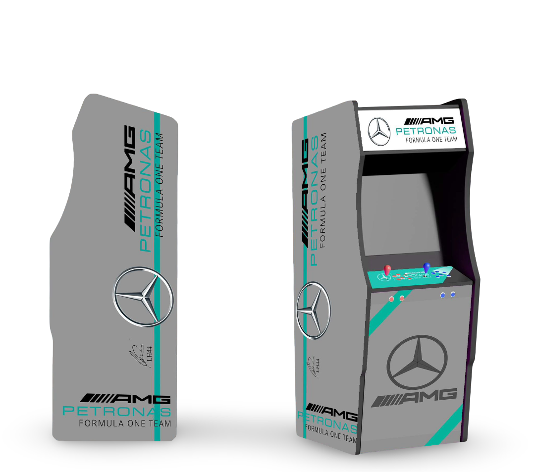 Borne arcade Mercedes Petronas
